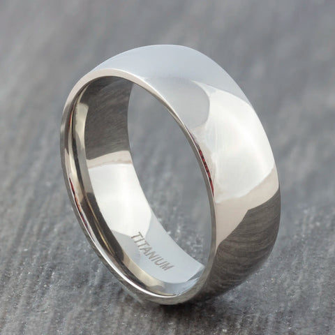 8mm titanium wedding ring