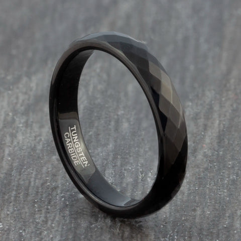 black 4mm wedding ring