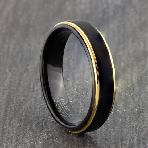 black 5mm wedding ring