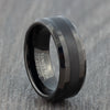 black tungsten carbide ring