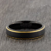 black tungsten court ring