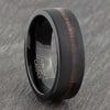 black wood tungsten mens ring