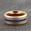 blue elipsetungsten ring