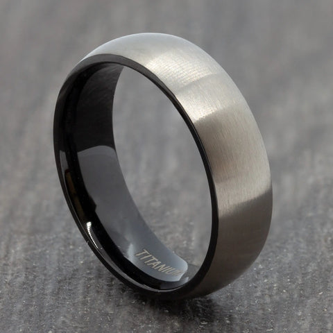 grey titanium ring