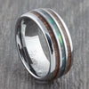 koa wood tungsten ring