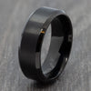 mens black titanium wedding ring