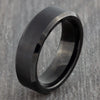 mens black tungsten ring