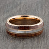 mens rose gold tungsten ring