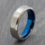 Silver & Blue 6mm Titanium Ring