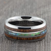 mens wood tungsten ring