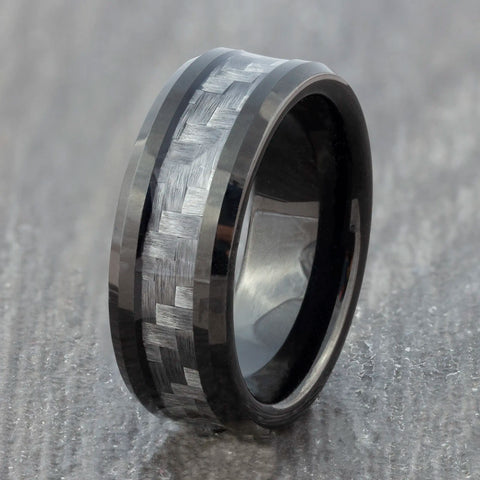 patterned black ring