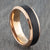 rose gold black tungsten carbide ring