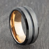 rose gold greytungsten ring