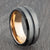 rose gold grey  tungsten ring