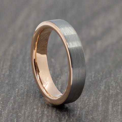 rose gold tungsten 4mm ring