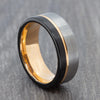 rose gold tungsten ring