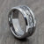 silver celtic tungsten ring