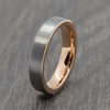 silver rose gold wedding ring