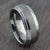 silver tungsten brushed ring