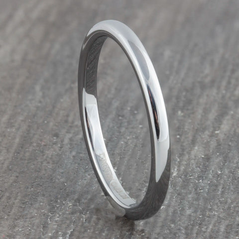 silver tungsten carbide ring
