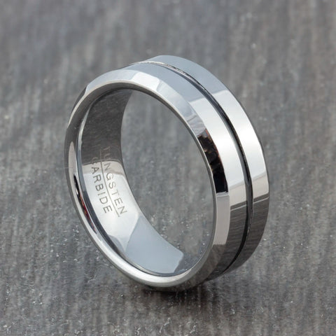 silver tungsten ring