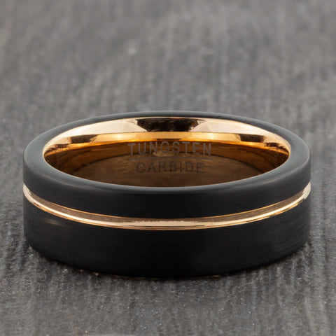 tungsten carbide black wedding ring