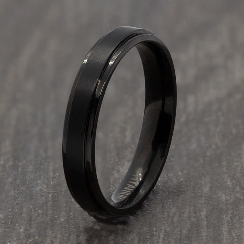 womens black wedding ring